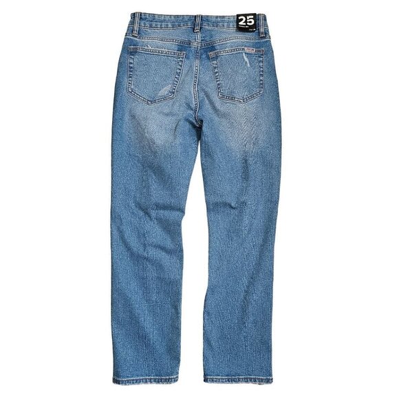 Joe's Jeans Mid-Rise Distressed Tomboy Slim Jeans Pockets Blue Women Size 25 NWT - Picture 4 of 12